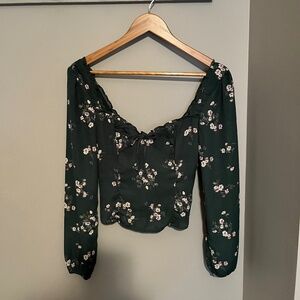 Abercrombie Long-Sleeve Sweetheart Top